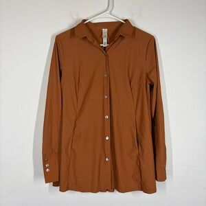 MarlaWynne Orange Button Down Top Size XS